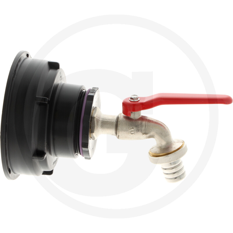 IBC-adapter S100x8 Met Messing Kogelkraan 3/4" En Slangtule