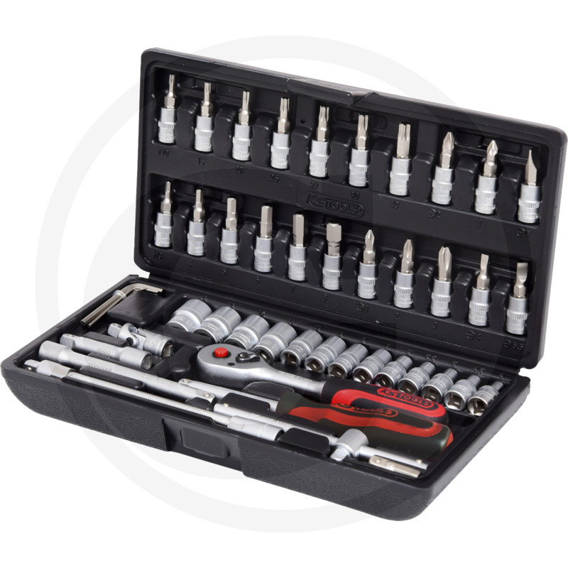 Dopsleutelset, 1/4”, 48-delig