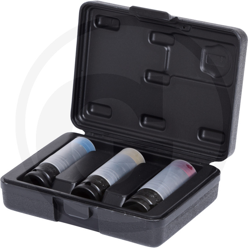 Krachtdopsleutelsets, 1/2”, Zeskant, 3-delig