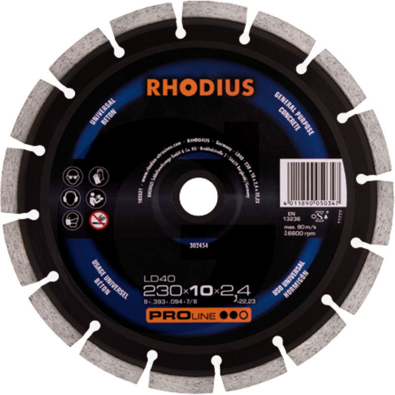 Diamant Doorslijpschijf LD40, Voor Gewapend Beton, Wasbeton, Beton, Bouwmaterialen, Tegels, Chamotte