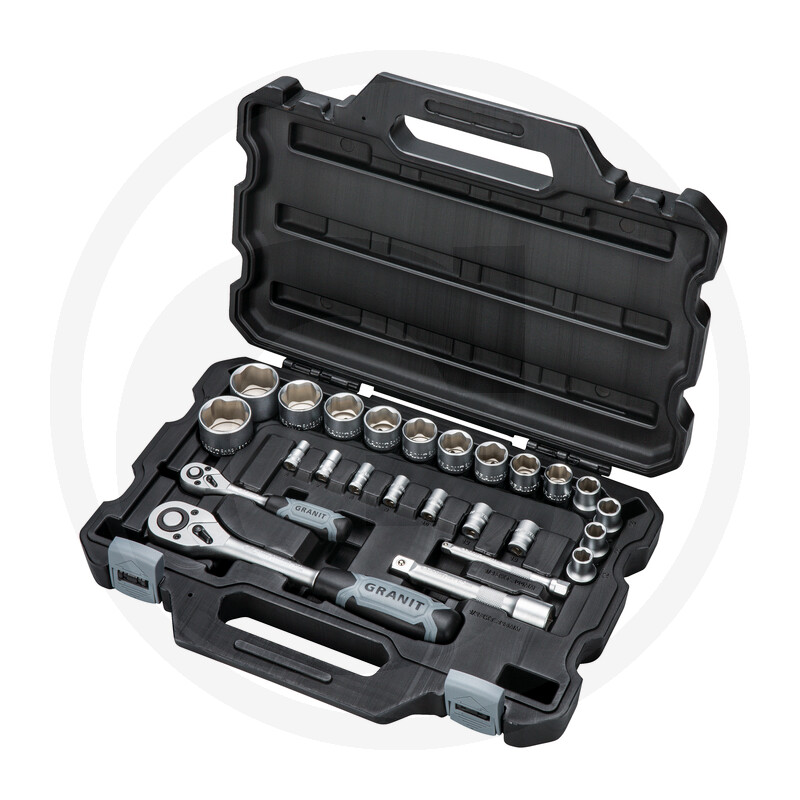 1/4",1/2" HeavyGrip Dopsleutelset, 25-delig