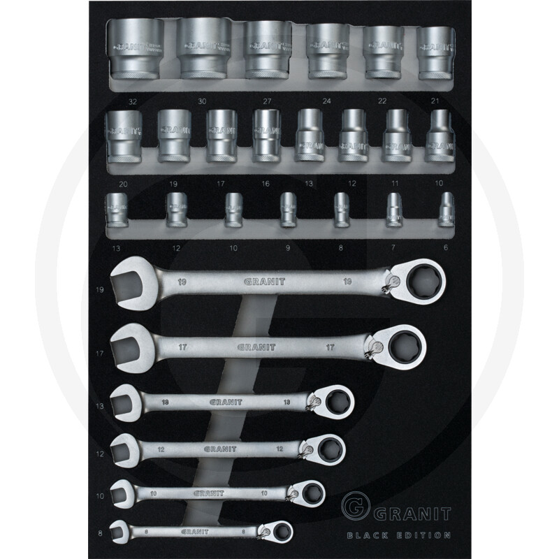 Moduleset HeavyGrip Ringratel-steeksleutels, 27-delig