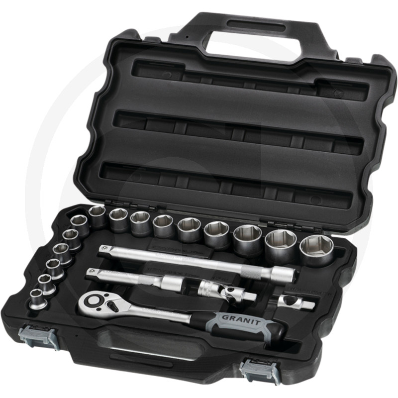 1/2” Dopsleutelset, 20-delig, Metrisch