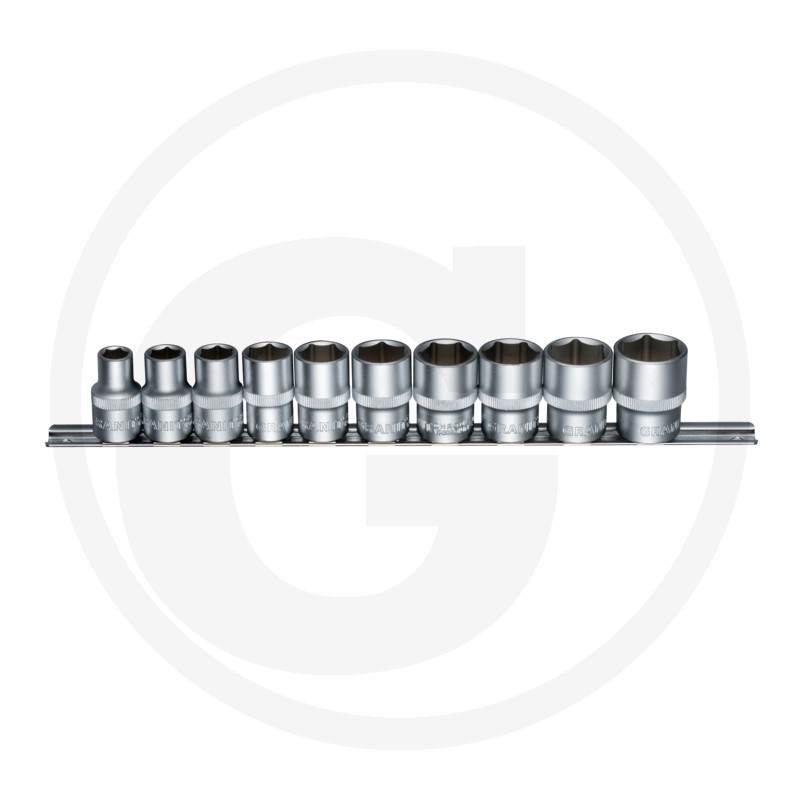 1/2” Doppenset, 10-delig, Metrisch