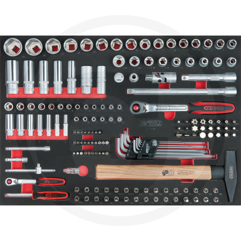 1/1 SCS Dopsleutels 1/4"+1/2", - Metrisch