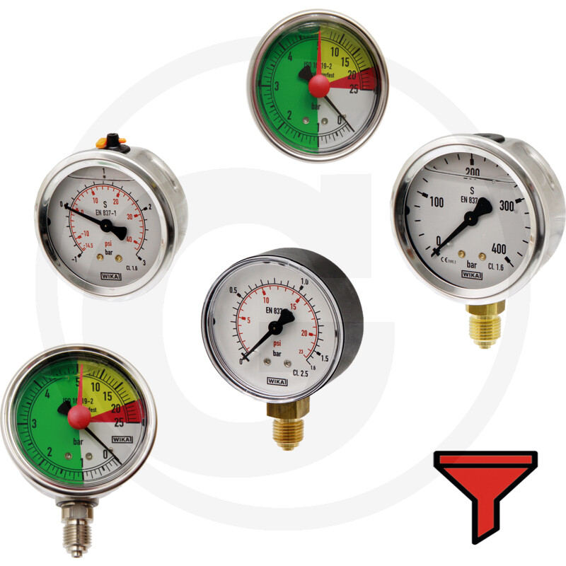 Zoekfilter manometers