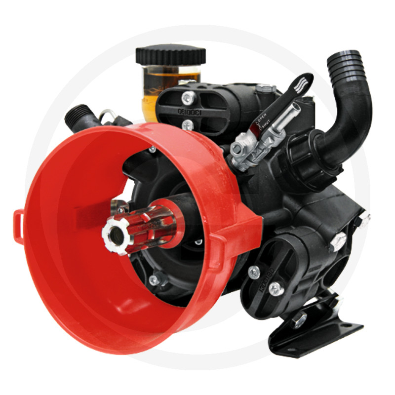 Pompe à membrane à piston