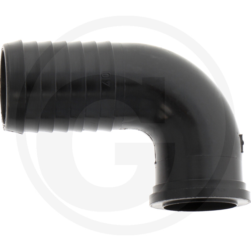 Gebogen vlakke slangaansluitingen 90°, PVC