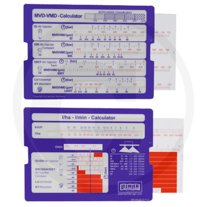 LECHLER hectare-hoeveelheid-calculator