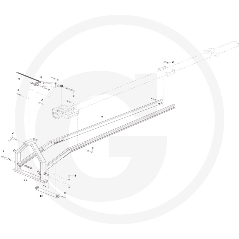 Cadre universel avec vérin hydraulique