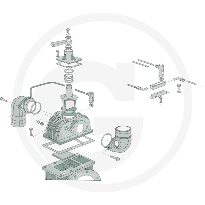 Compressorkop, nieuwe uitvoering (types PN 5800, PN 8400, PN 10600)