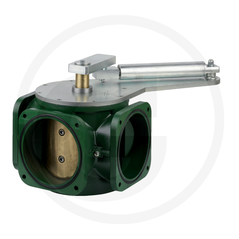 Driewegkraan met hydrauliekcilinder art. 0024/600, met messing afsluiter