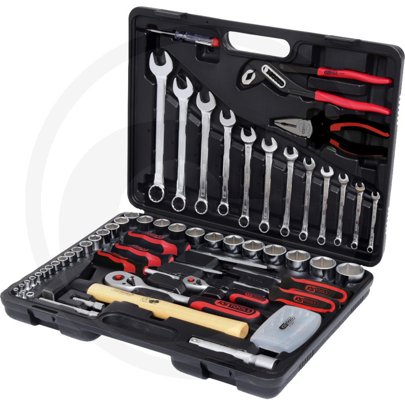 KS Tools Jeu d'outils SUPERLOCK 1/4" +1/2", 88 pièces