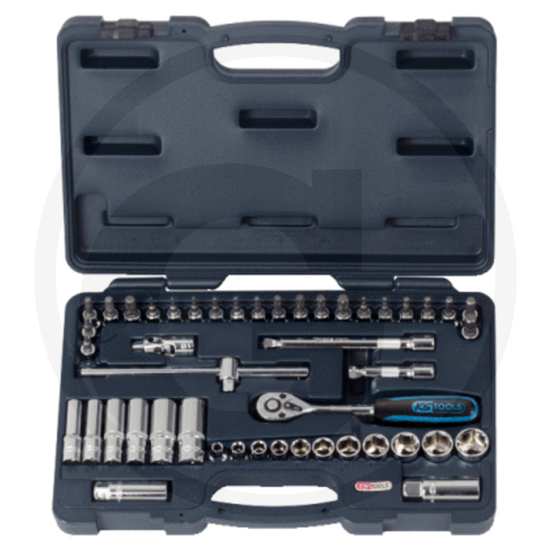 KS Tools Jeu de clés à douilles 3/8" CHROMEplus®, 46 pièces