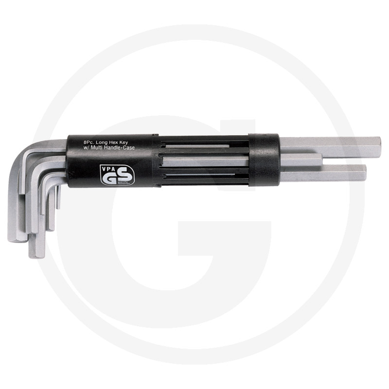 KS Tools CLASSIC 3 en 1 jeu de clés à douilles hexagonales, longues, 10 pièces, 5/64" - 9/16"