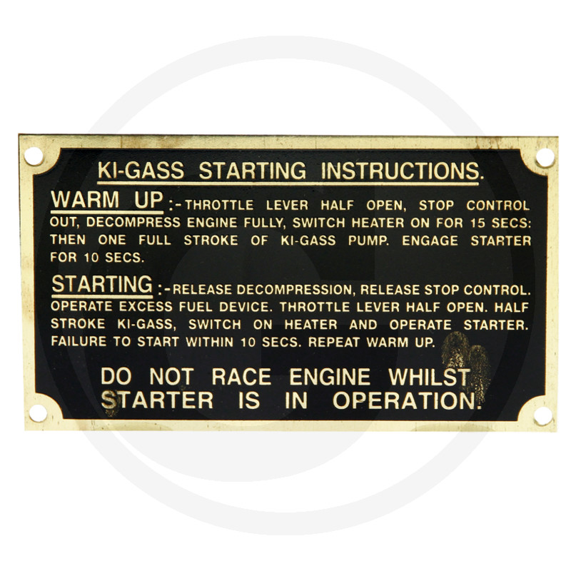 Plaques signalétiques