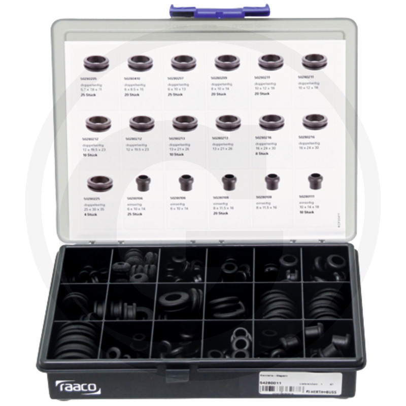 Oeillets assortis ; pour 5,7 mm à 25 mm Ø
