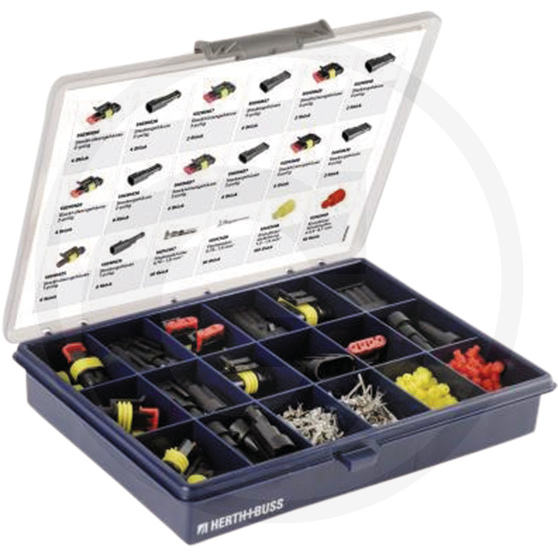 Assortiment de connecteurs AMP ; 1 à 4 pôles