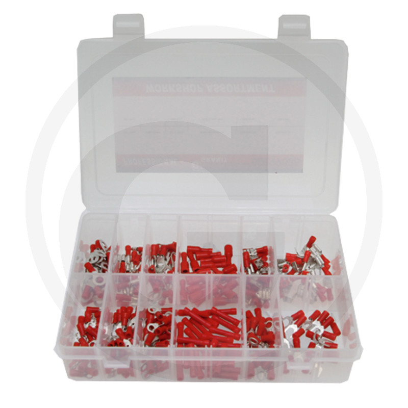Assortiment de cosses (isolées), 275 pcs, rouge