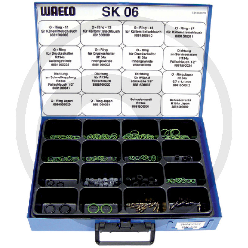 Assortiment   de O-ringset is speciaal op de behoeften van een airco-reparatie werkplaats afgestemd
