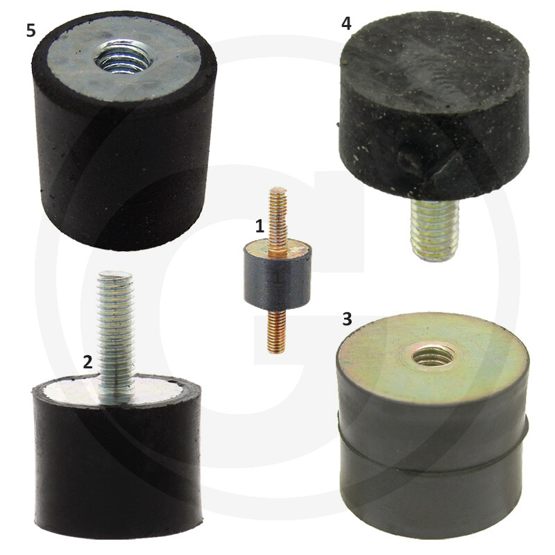 Zoekfilter trillingsdempers rubber / metaal