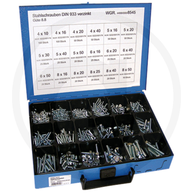 Assortiment stalen bouten, 18-voudig