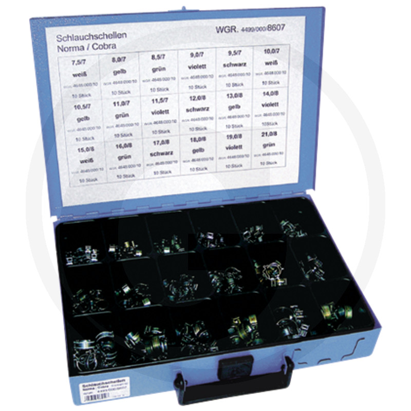 Assortiment klemmen, 18-voudig