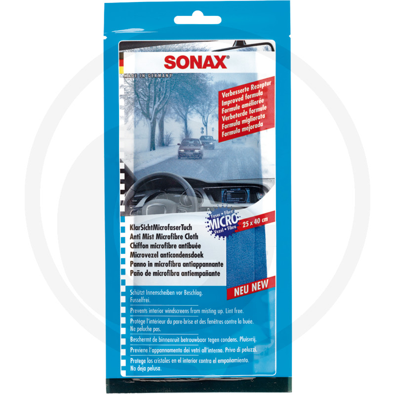 SONAX clear vision lingettes microfibres