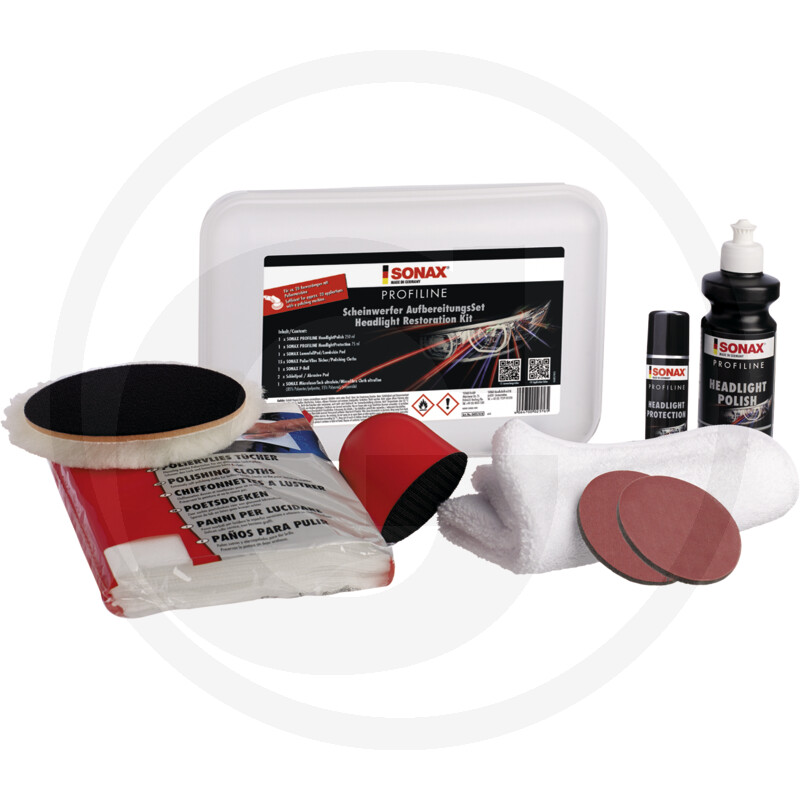Kit de traitement des phares SONAX