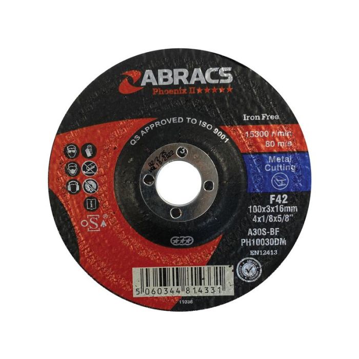 Disque à découper le métal Ø100 x 3 x 16mm A30RBF
