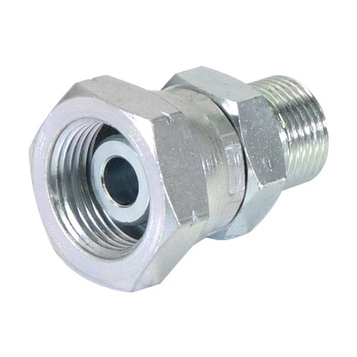 Hydraulisch verloopstuk 3/8'' BSP Man x M20x1.50 Metrisch Wartelmoer, vrouwelijk Hydraulisch verloopstuk 3/8'' BSP Man x M20x1.50 Metrisch Wartelmoer, vrouwelijk