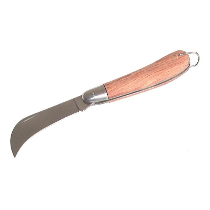 Edelstahl-Taschenmesser mit Holzgriff 80 mm