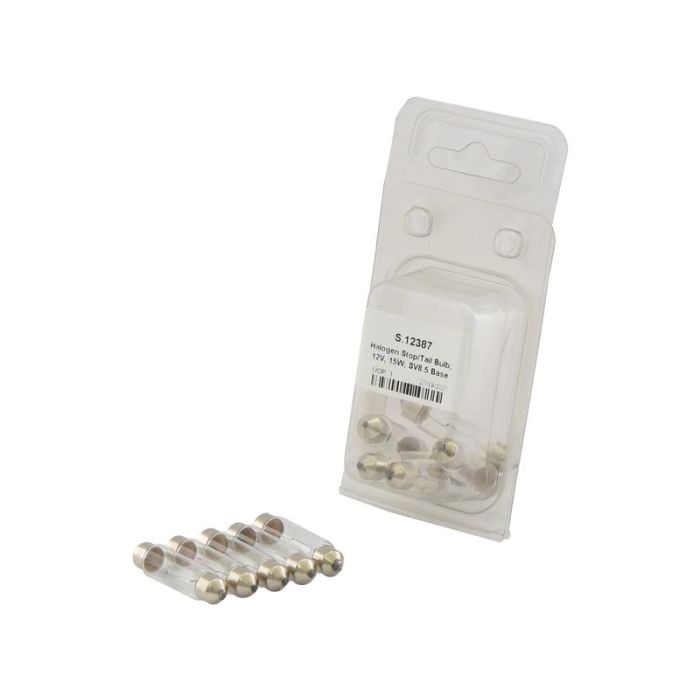 Gloeilamp (Gloeidraad) C5W, 12V, 15W, SV8.5 (Agripak 5 stuks) Gloeilamp (Gloeidraad) C5W, 12V, 15W, SV8.5 (Agripak 5 stuks)