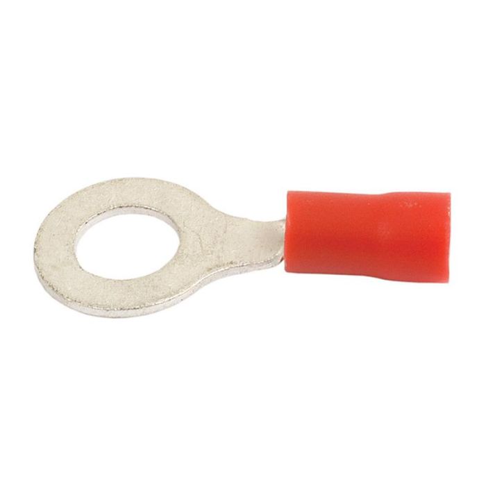 Anneau de raccordement de câble, décharge de traction simple,, 6.4mm, Rouge (0.5 - 1.5mm)