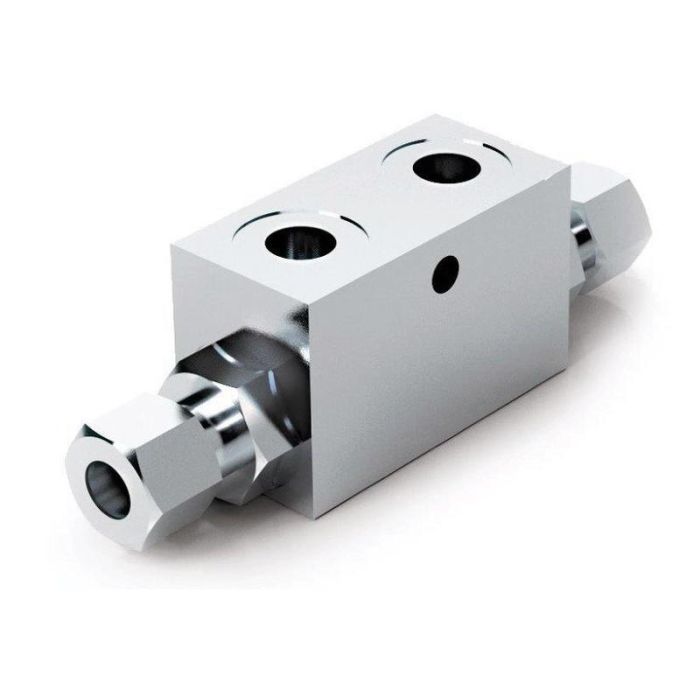 MARCHESINI Dubbele bediende terugslagklep 3/8'' BSP (30 L/min Volumestroom)