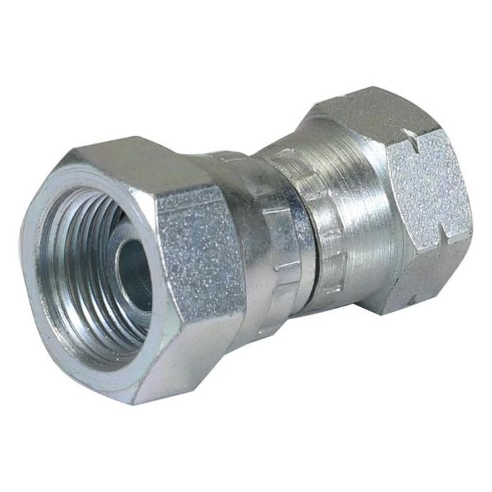 Hydraulisch verloopstuk 3/8'' BSP Wartelmoer, vrouwelijk x M14x1.50 Metrisch Wartelmoer, vrouwelijk