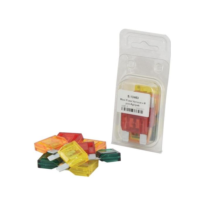 Fusible barre Maxi 20, 30, 40, 50 ampères Assortiment x 8 pcs Agripak