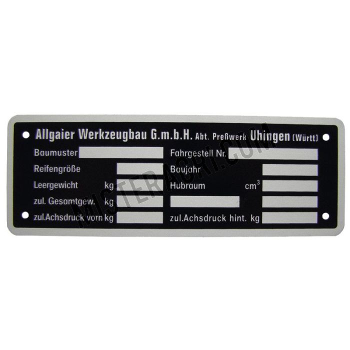 Typeplaatje Typeplaatje