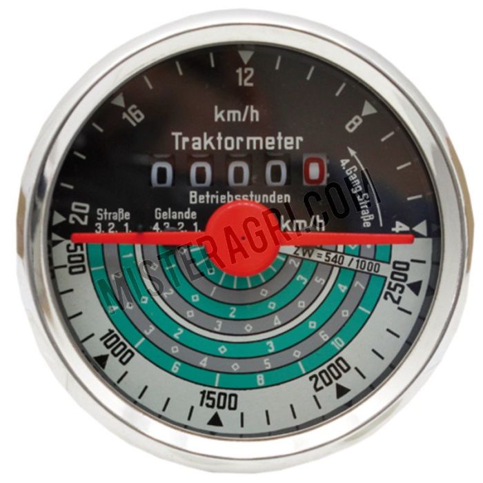 Tractormeter - draairichting links 20 km/h