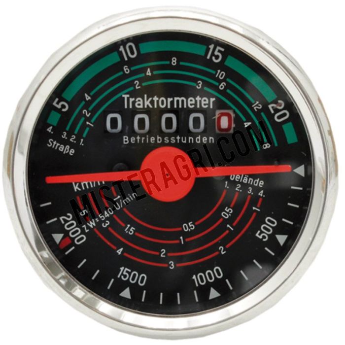 Tractormeter - draairichting rechts 20 km/h