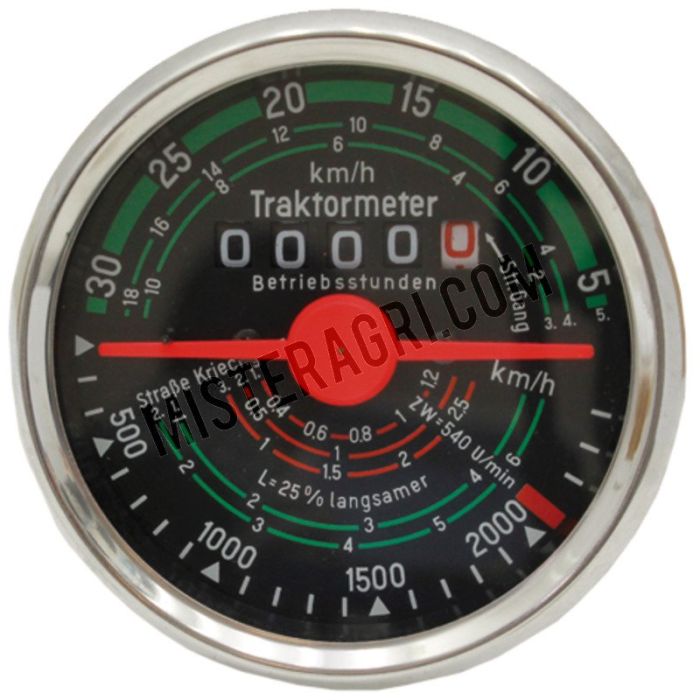 Tractormeter - draairichting links 30 km/h