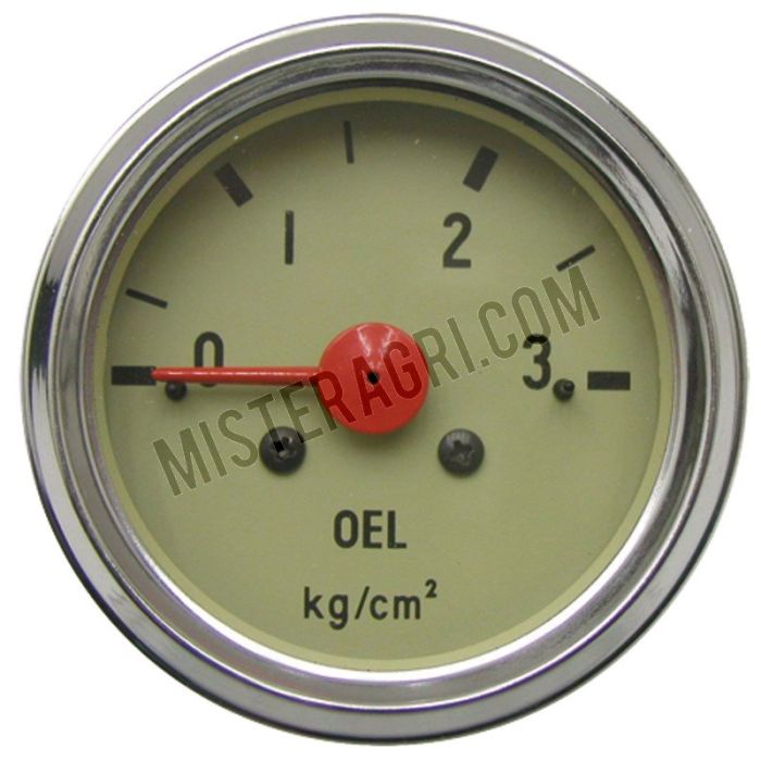 Oliedrukmanometer - mechanisch, inbouwmaat: 60 mm, 0 - 3 bar