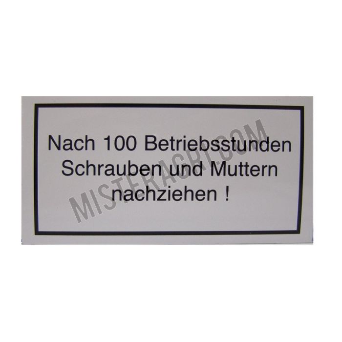 Nach 100 Betriebsstunden... - weiß