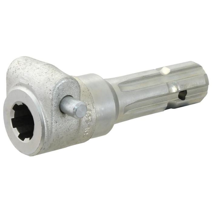 Transmission à cardan - Rainure interne 1 1/8'' - 6 x Rainure externe 1 3/8'' - 6 avec goupille à serrage rapide. Transmission à cardan - Rainure interne 1 1/8'' - 6 x Rainure externe 1 3/8'' - 6 avec goupille à serrage rapide.