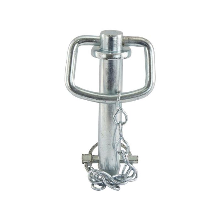 Kupplungsbolzen mit Kette und Klappsplint, Bolzen Ø22mm, Arbeitslänge: 98mm.