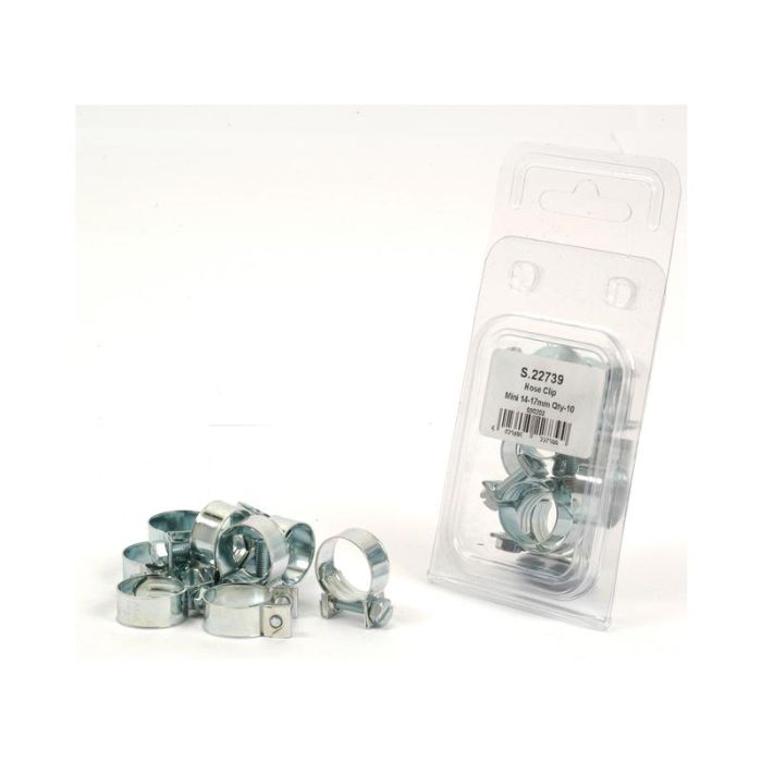 Mini clamp, Minimum Ø14mm, Maximum Ø17mm, 10 pièces Agripak. Mini clamp, Minimum Ø14mm, Maximum Ø17mm, 10 pièces Agripak.