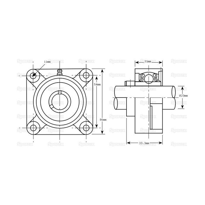 Bloc de roulements UCP, Ø40mm (UCP 208) Bloc de roulements UCP, Ø40mm (UCP 208)
