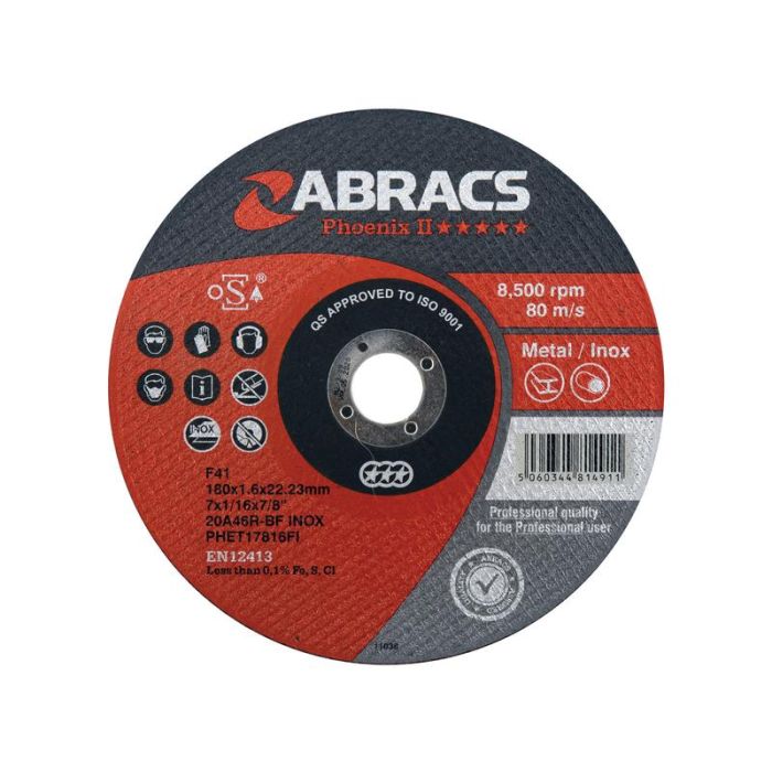 Trennscheibe Metall Ø180 x 1,6 x 22,23mm 20A46RBF