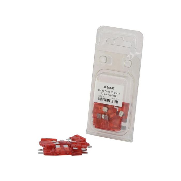 Fusible à fiche 10A, 10 pièces Agripak