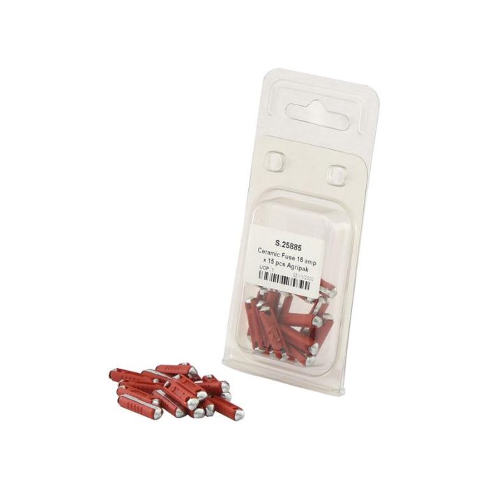 Fusible Porcelaine 16 ampères 15 pièces Agripak